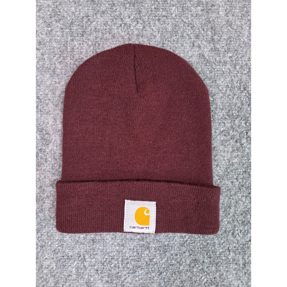 Carhartt Watch Hat Beanie Unisex OSFA Port Burgundy Acrylic A18PRT Made in USA